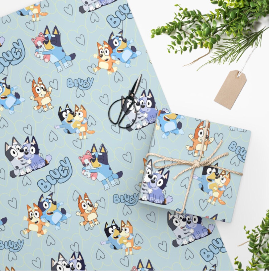 Bluey Wrapping Paper Bluey Gift Wrap Bluey Birthday Bluey Etsy