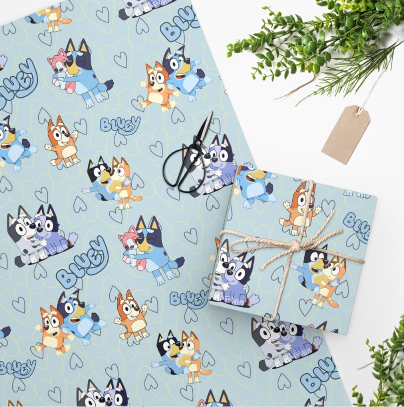 Bluey Wrapping Paper Bluey Gift Wrap Bluey Birthday Bluey Etsy