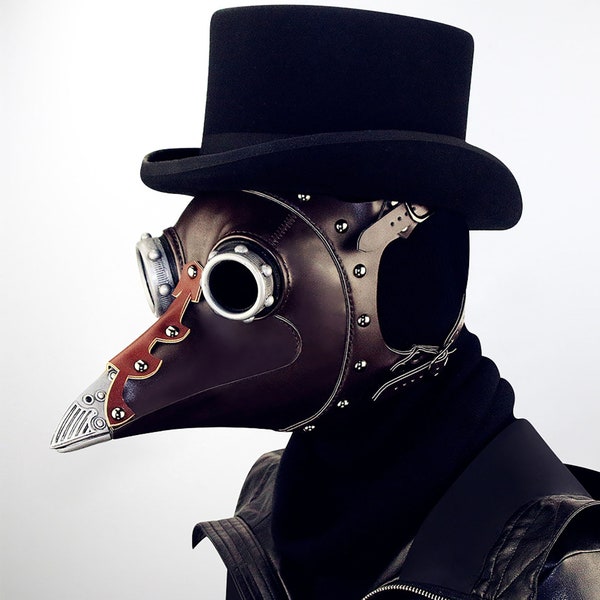 Plague doctor Mask jackdaw plague Mask Steampunk COSPLAY jackdaw Masquerade Mask halloween Bird Mask