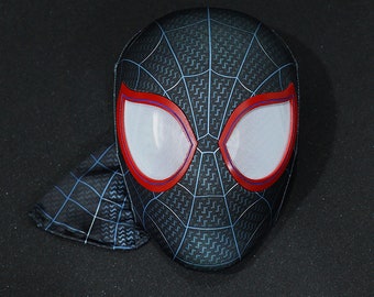 Spider-Man Across the Spider Verse Masque portable avec masque de cosplay de coque interne Miles Morales Fait à la main