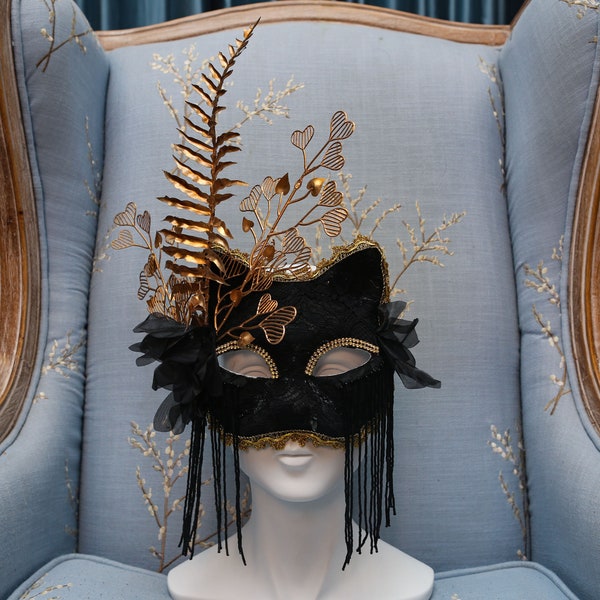 Masquerade Cat Mask Etsy