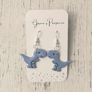 Handmade Dinosaur Polymer Clay Earrings
