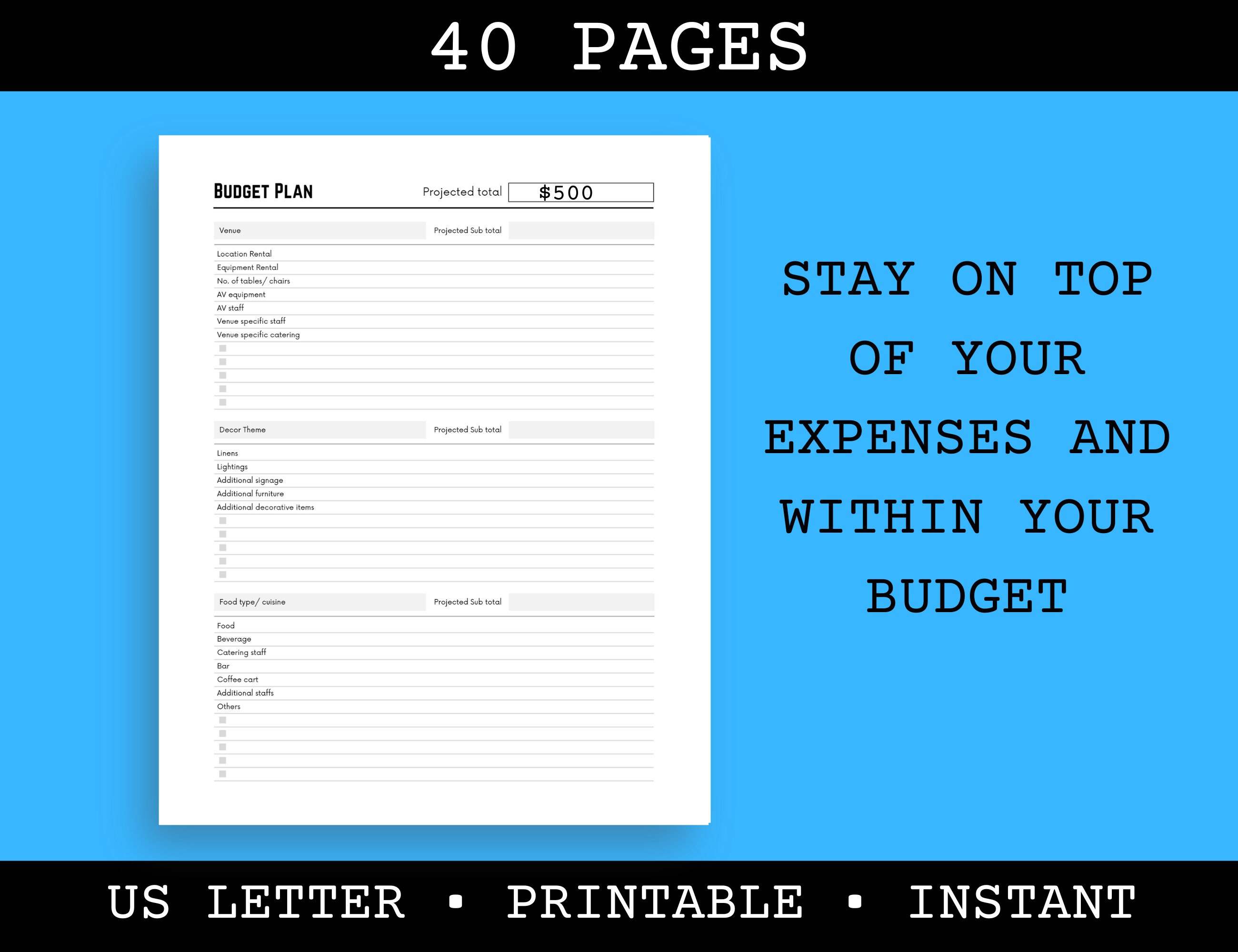 Printable Event Planner Event Planner Pdf Minimalistic Event Planner