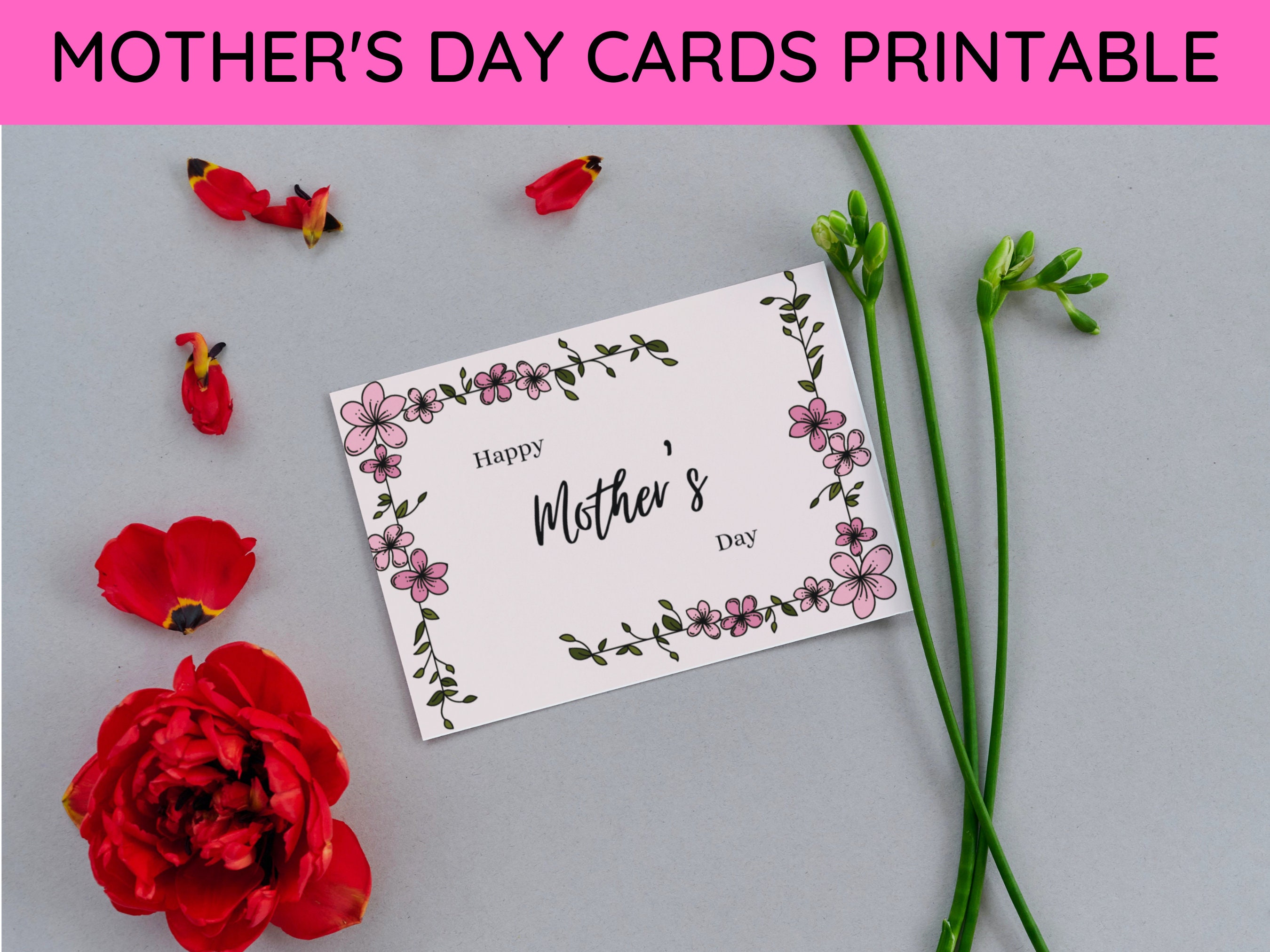 Mother's Day Cards Instant Download Printable, Mothers Day Cards Printable, Mum/mom Day Cards ...
