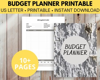 Woodlike Budget Planner Printable, budget planner pdf, Minimalistic budget planner, instant download, Planner set, A4/A5/Letter