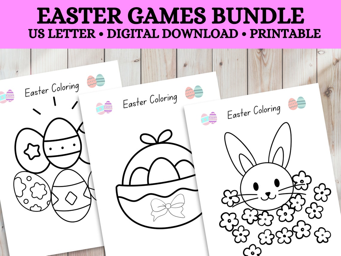 Easter Games Bundle Printable, Easter Games Printable, Easter Family ...