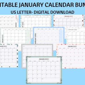 10 January Calendars Printable image 1