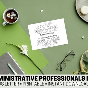 Set of 8 Administrative Professional&#39;s Day Cards Printable, A7 and A2, Bulk Administrative Assistant&#39;s Day Cards, Secretary&#39;s Day Notecards