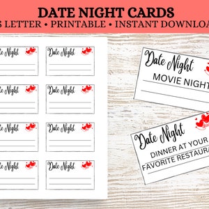 Date Night Cards Printable