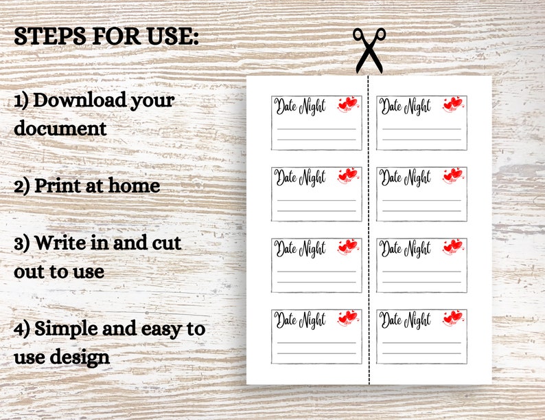 Date Night Cards Printable - Etsy