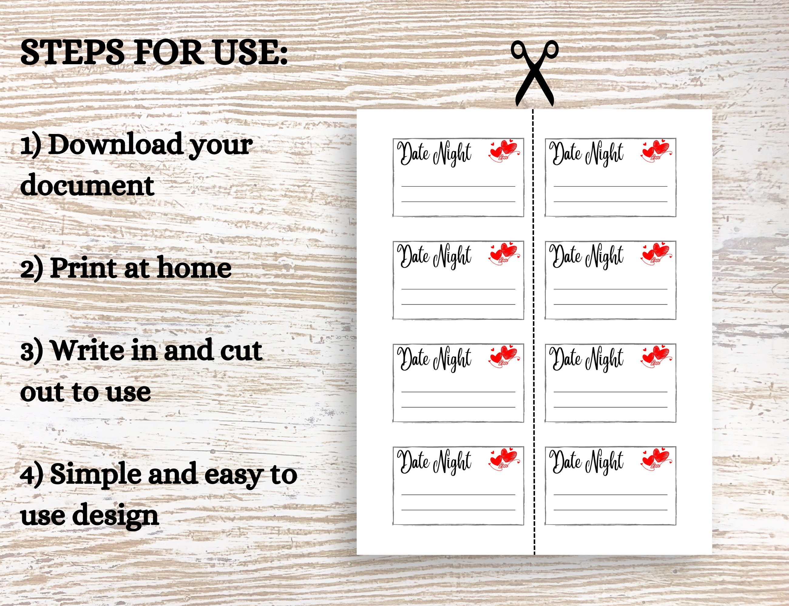 Date Night Cards Printable - Etsy