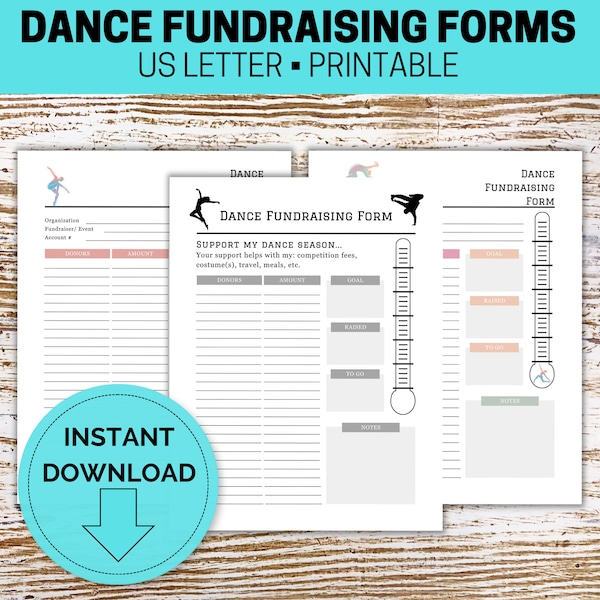 Dance Fundraising Form Printable, Dance Competition Fundraising Form, Fuel My Season, Dance Fundraiser, Support My Dance Season