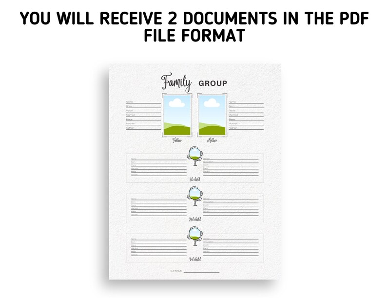 Family Tree Printables - Etsy