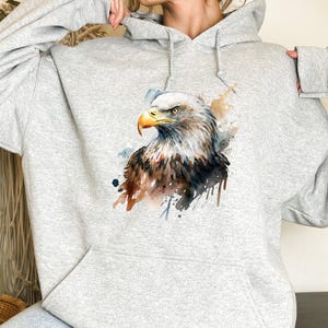 Eagle Sweatshirt, Eagle Hoodie,  Cute Animal Sweatshirt, Bald Eagle Head Hoodie/Sweatshirt , Eagle Lover Gifts, American Eagle Gift