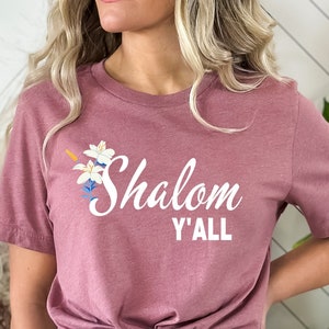 ★SHALOM★ PINK SHALOM TEE Shalom Y'all Tee – Creating Destiny Graphics