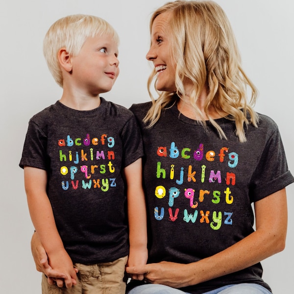 Alphabet Shirt, ABC Shirt, Animals Alphabet T-Shirt, Kindergarten Teacher Shirt, Alphabet Shirt for Teachers,  Kids Shirt, Teacher Gift
