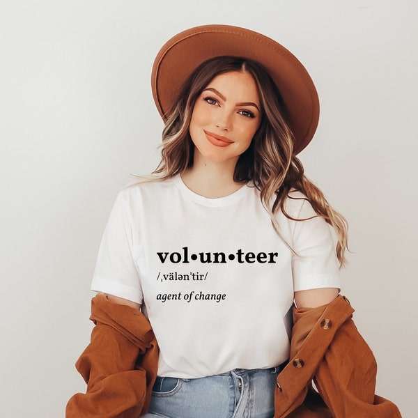 Volunteer Shirt, Volunteer   Definition T-shirt, Gift For Volunteer Shirt, Volunteer  Gift, PTA/ Fundraiser T-shirt, Thank You Gift,