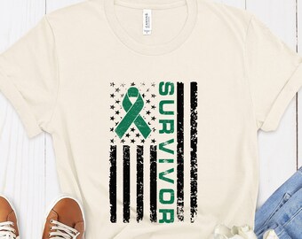 Camisa de sobreviviente de cáncer de hígado, regalo de sobreviviente de cáncer, camisa de concientización sobre el cáncer de hígado, camisa americana, regalo de sobreviviente de cáncer de hígado