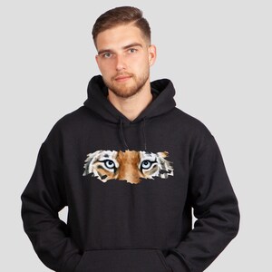 Tiger Eyes Sweatshirt, Unisex Animal Sweatshirt, Trendy Tiger Crewneck, Graphic Tiger Sweater, Tiger Sweatshirt, Aesthetic Tiger Sweatshirt