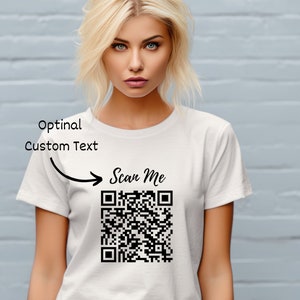 Custom QR Code Shirt, Social Media Shirt, Uniform Shirt, Personalized QR Shirt, Branding Shirt, Business Logo Tees, Business T-shirt