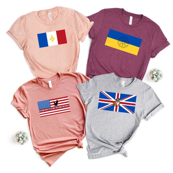 Custom Flag Shirt, Shirt with Custom Flag, Personalized Flag, Custom Text Shirt, Custom Made Flag Shirt, Personalized Shirt
