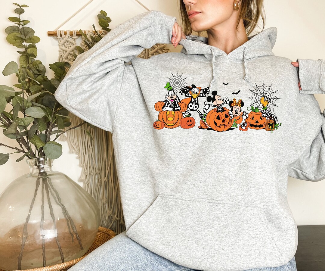 Disney Halloween Hoodie Disney Halloween Sweatshirt Mickey Etsy