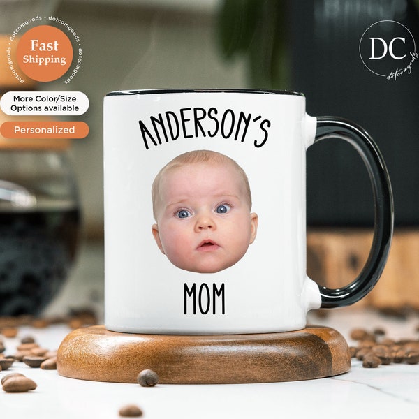 Personalized Baby Face Photo Mug - Mother's Day Baby / Kid Picture Mug - Mothers Day Personalize Child Image Mug - Grandma-Grandpa Gift