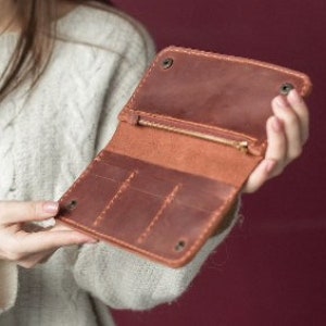 Genuine Leather Wallet Women's Leather Slim Wallets