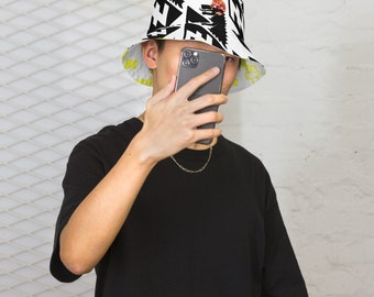 Black Dragon / T-Rex Praise Be Reversible bucket hat