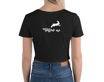 Follow Me (White Rabbit) Women’s Crop Tee