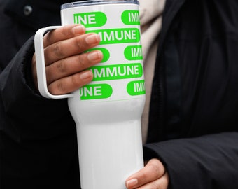 IMMUNE Greenpilled Naturopathy Travel mug with a handle