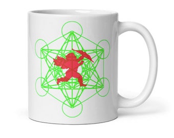 Cupid: Metatron's Target White glossy mug