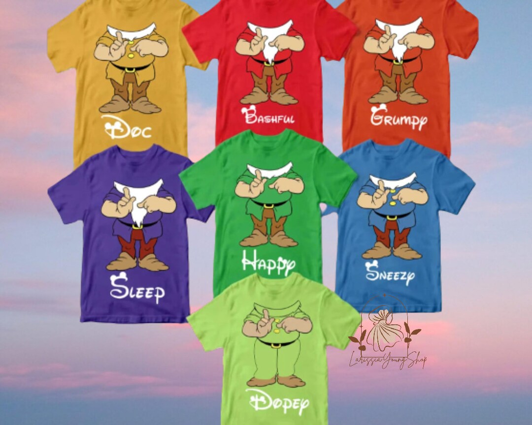 7 Dwarfs Shirt Snow White Shirt Disney Characters Shirt Etsy