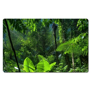 Jungle Foliage Print Desk Mat