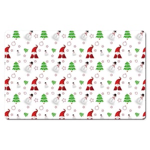 Santa Claus Snowman Christmas Pattern Print Desk Mat