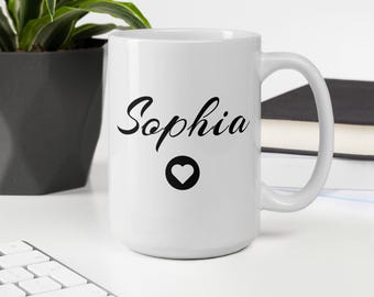 Tasse à café personnalisée avec nom, tasse personnalisée cadeau d'anniversaire de Noël