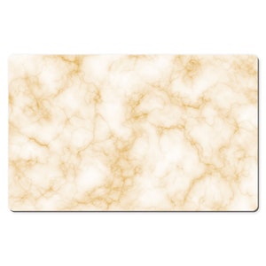 Tan Marble Print Desk Mat, Aesthetic Desk Accessory As Cute Desk Topper