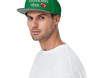 Gorra snapback Touchdown Vibes: gorra de fútbol bordada, ideal para el día del partido, regalo para fanáticos del deporte.
