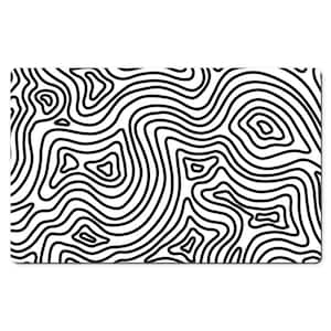 White Black Topographic Art Desk Mat, Large Gaming Desk Mat, Large Mousepad Xxl 10x16 12x18 14x24 18x36, Desk Accessories