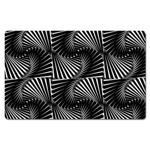 Illusion Pattern Print Desk Mat, Aesthetic Desk Accessory For Trendy Workspace
