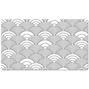 Geometric Pattern Tile Layout Abstract Desk Mat, Extra Large Desk Mat Pattern
