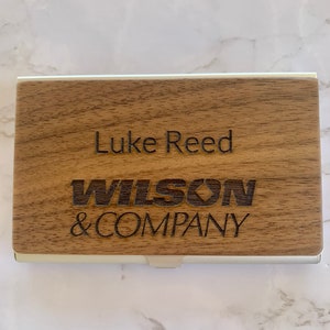 Personalized Wooden Business Card Holder, Graduation Gift, New Job Gift