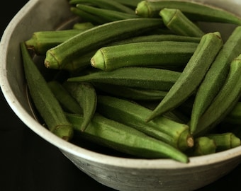 Clemson Spineless Okra Seeds (Minimum 20 Seeds) - Abelmoschus esculentus Heirloom Vegetable