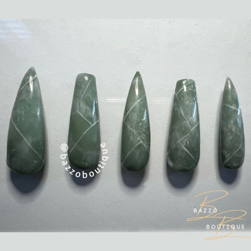 Green aventurine crystal buy inspired nails