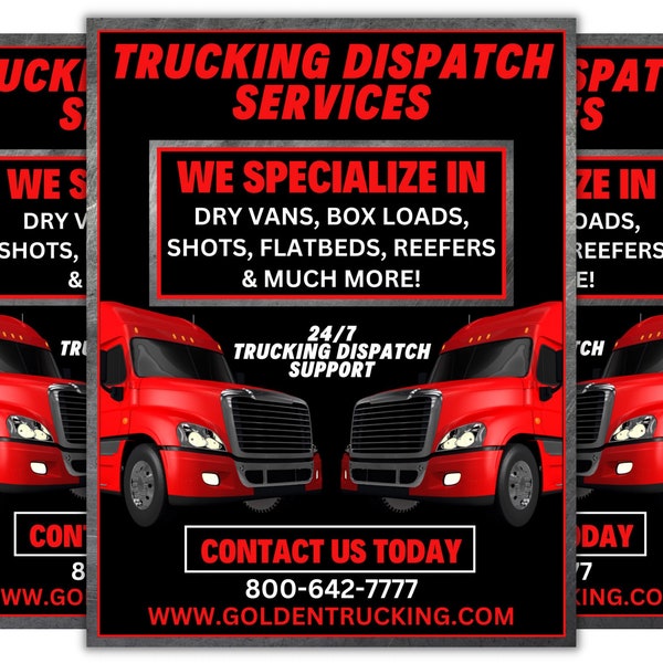 Dispatching Flyer Template Etsy