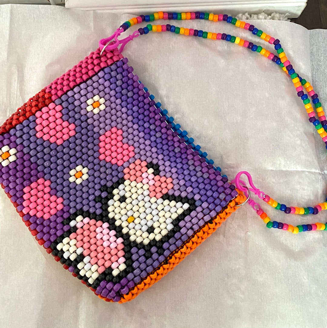Beaded Kandi Bag With Hello Kitty and Pom Pom Purin Etsy