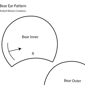 Bear Ear Pattern for Making Faux Fur Costume Ears | Printable Pattern