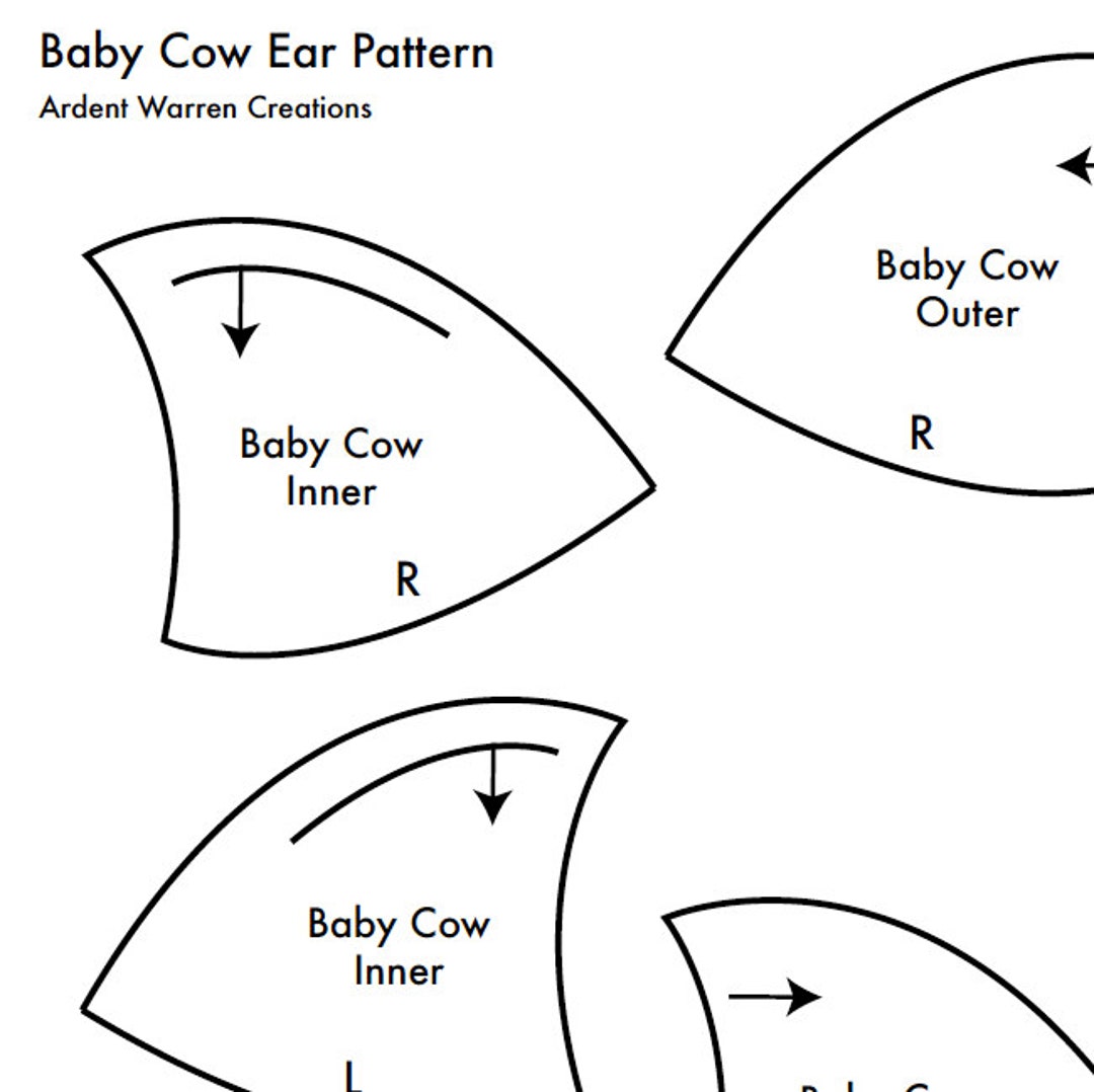 baby-cow-fawn-ear-digital-printable-pattern-for-making-faux-etsy