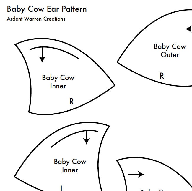 Cow Ears Printable Cow Ears Printable