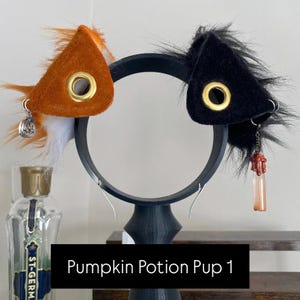 Pumpkin Potion Puppy Faux Fur Ears | Cosplay Costume Ears